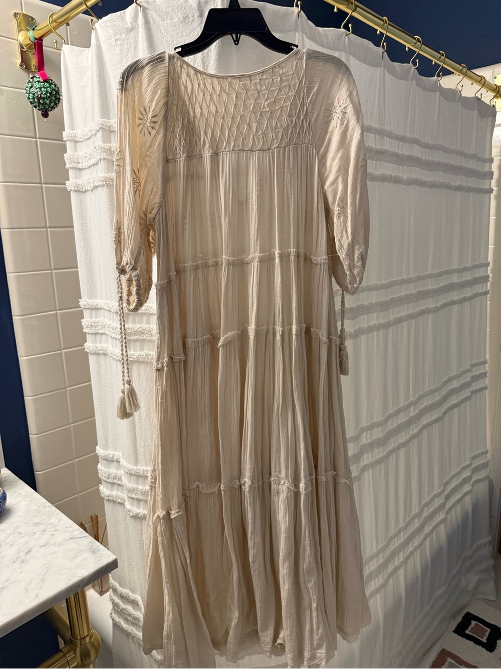 Free People Celestial Skies MIDI Boho Cotton Dress Size M - Picture 6 of 6